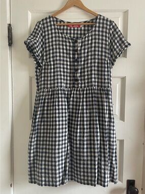 Pyne & Smith Large Navy Gingham dress Number 10